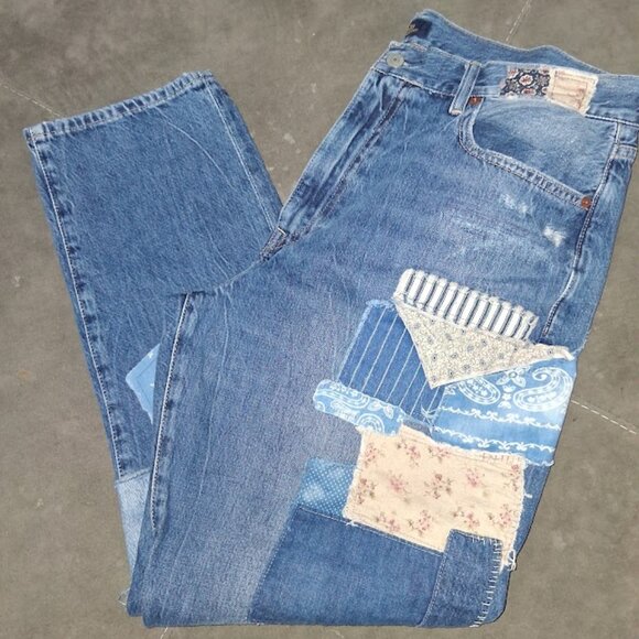 Polo Ralph Lauren Denim - Polo Ralph Lauren Avery Boyfriend Patchwork Jeans Sz 31